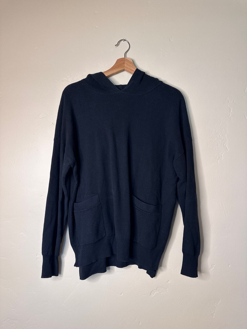 Banana Republic F Black Pullover Knit Hoodie